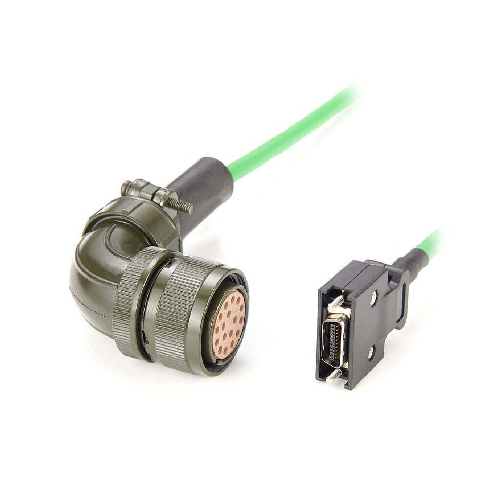 Elecbee Ms3108A20-29S Straight Socket 17Pin To SCSI HPCN 20Pin Male Connector Straight With Mr-J2S Servo Encoder Cable 1.5M
